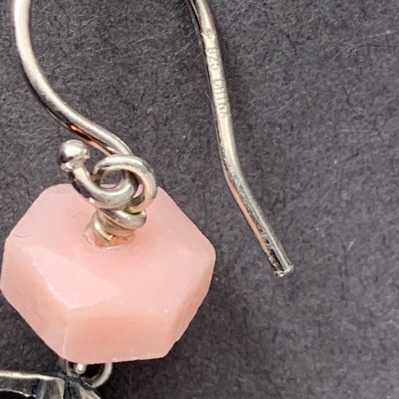 Retired SILPADA Pink Soapstone and Sterling silver earrings - Picture 8 of 9